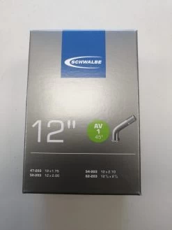 Schwalbe Fahrradschlauch AV Ventil Nr.1 12" 47/62-203 Ventil 45° Winkel