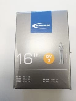 Schwalbe Fahrradschlauch DV Ventil Nr. 3 16" 32 Mm 47/62-305
