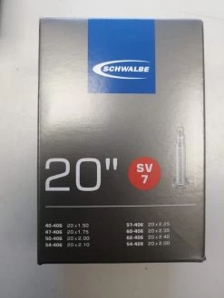 Schwalbe Fahrradschlauch SV Ventil Nr. 7 20" 40 Mm 40/62-406