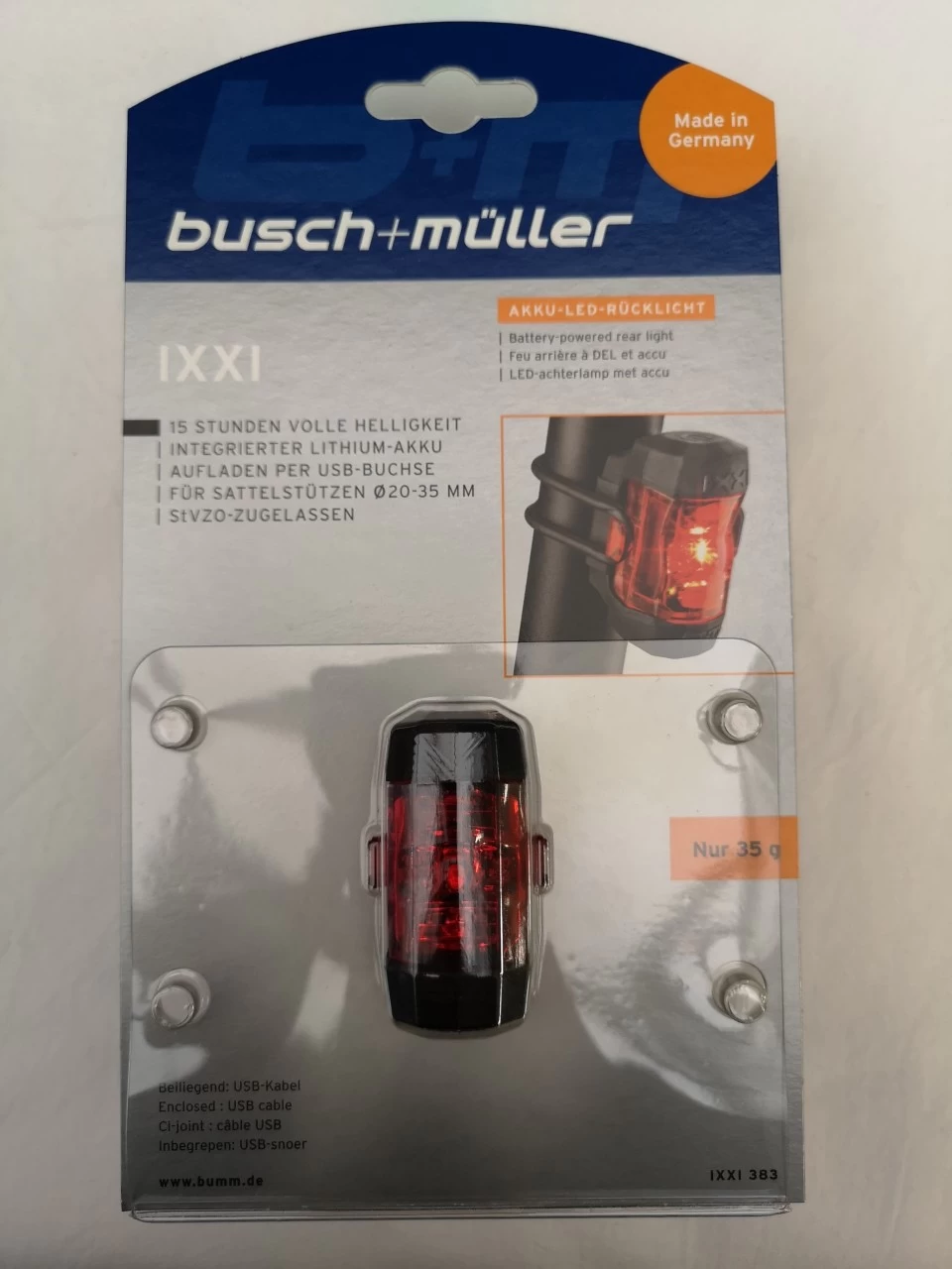 B&M LED-Batterierücklicht IXXI 383 1 B&M LED-Batterierücklicht IXXI 383