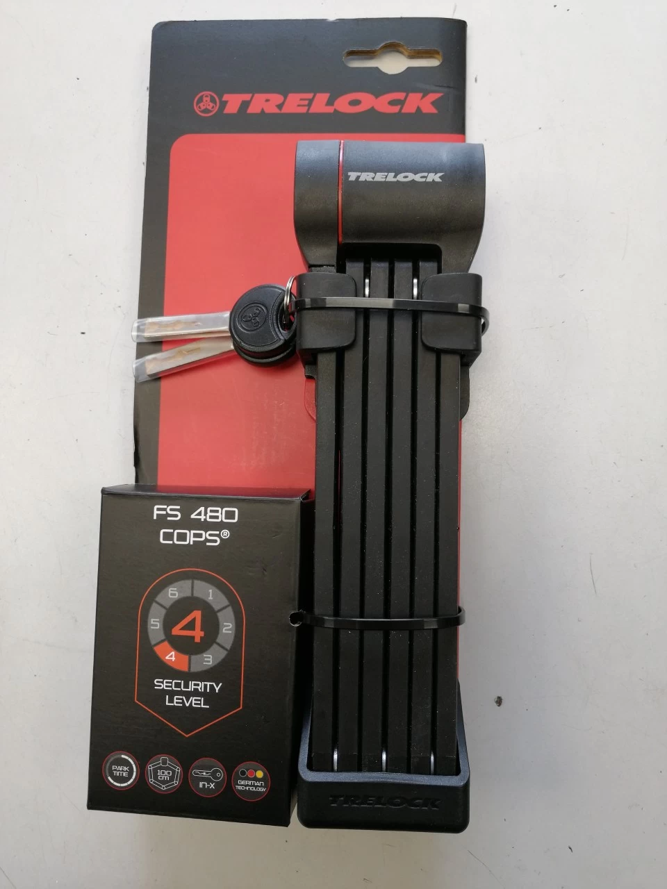 Trelock Faltschloss FS 480 Cops 100cm Fahrradschloss X-Press 8005522 2 Trelock Faltschloss FS 480 Cops 100cm Fahrradschloss X-Press 8005522 – Bild 2