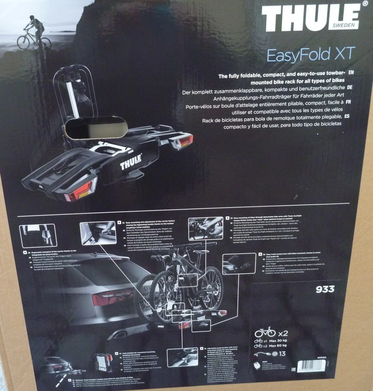 Thule Heckträger Easy Fold XT 2 933 F 2 Fahrräder 2 Thule Heckträger Easy Fold XT 2 933 F 2 Fahrräder – Bild 2